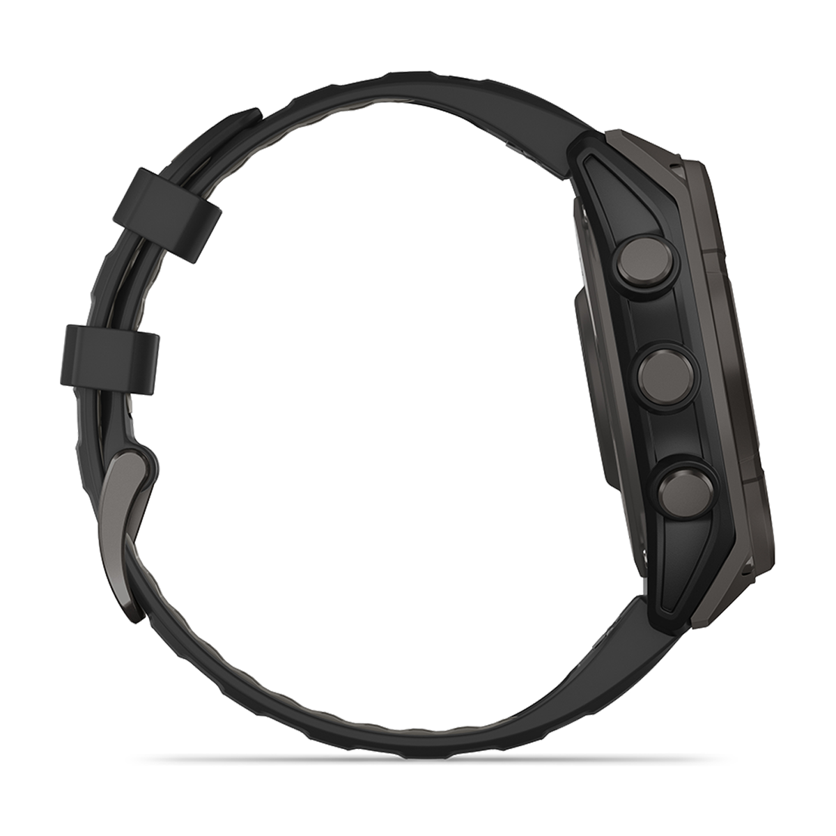 Garmin Fenix 8 Solar — Titanium Amp Yellow - Graphite — Size 51 mm — Detail View