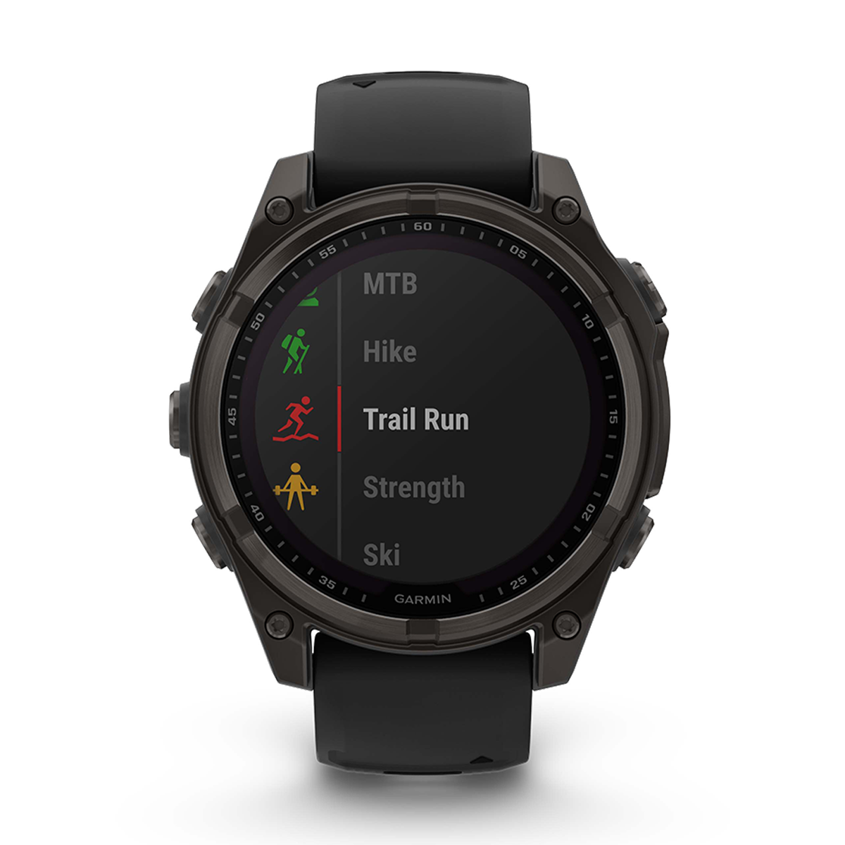 Garmin Fenix 8 Solar — Titanium Amp Yellow - Graphite — Size 51 mm — Alternate View 7