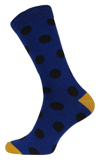 More Mile Design 10 Pack Mens Spots and Stripes Socks - Multi