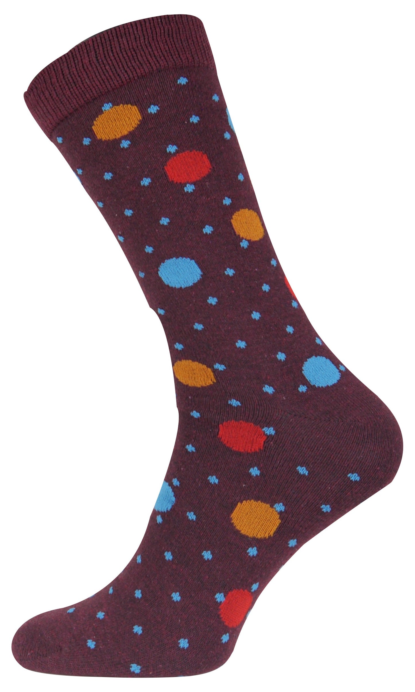 More Mile Design 5 Pack Mens Spots And Stripes Socks - Multi