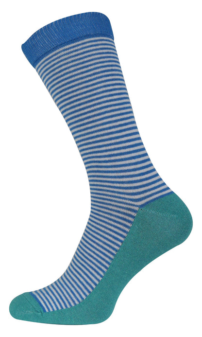 More Mile Design 10 Pack Mens Spots and Stripes Socks - Multi