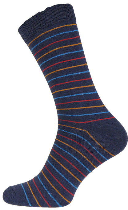More Mile Design 5 Pack Mens Spots And Stripes Socks - Multi