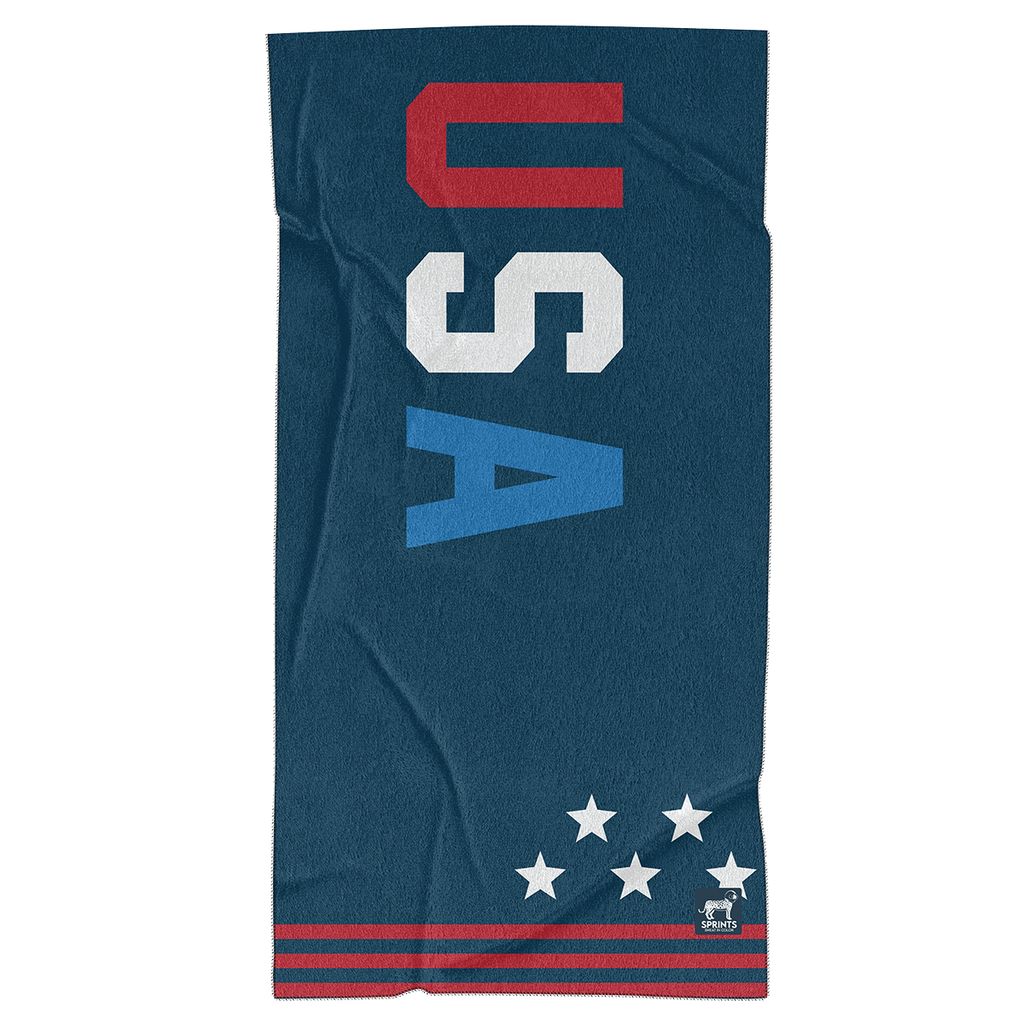 Sprints Towel — USA — Size One Size — Front View
