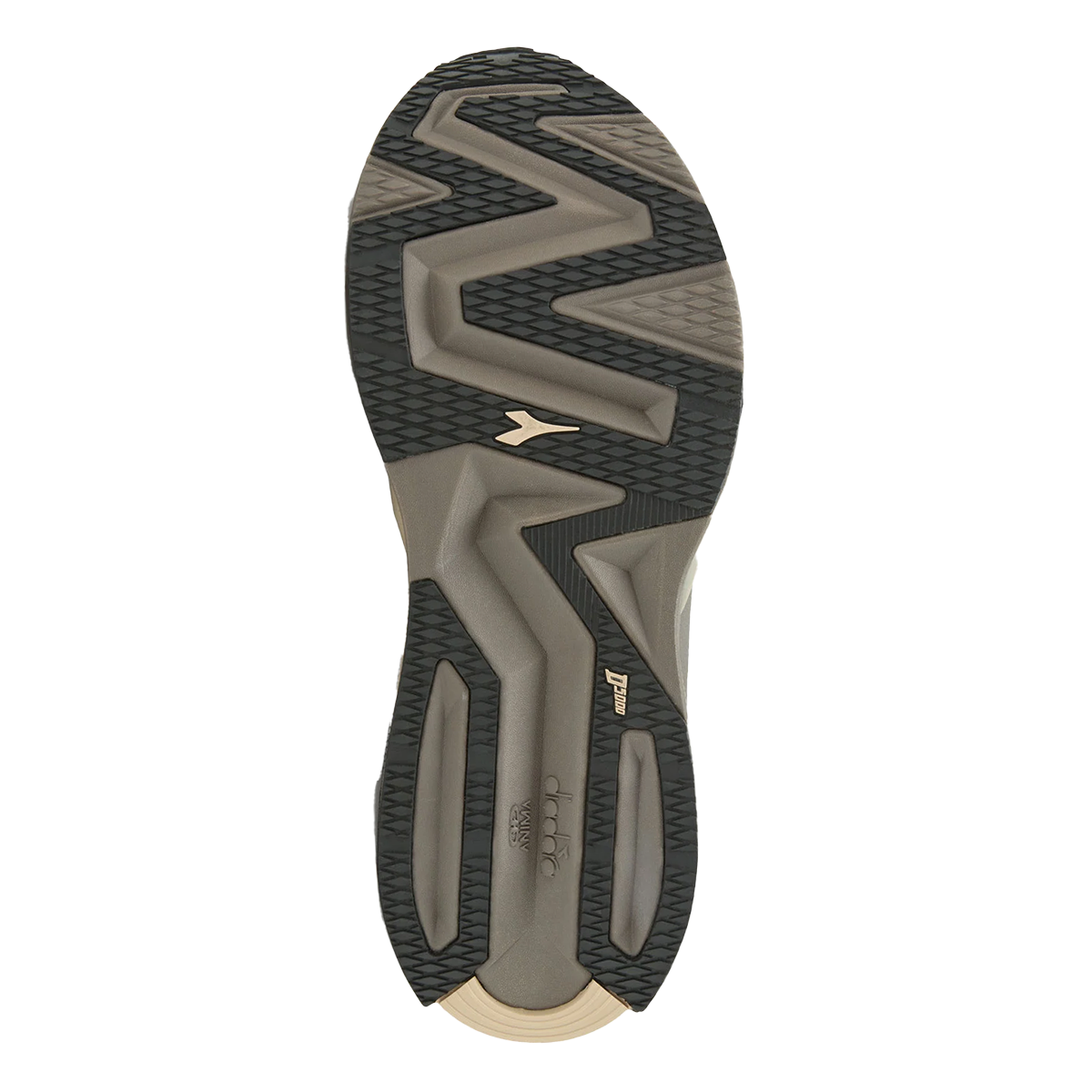Diadora Atomo V7000 — Black - White - Smoke Gray — Size D — Width 10 — Back View