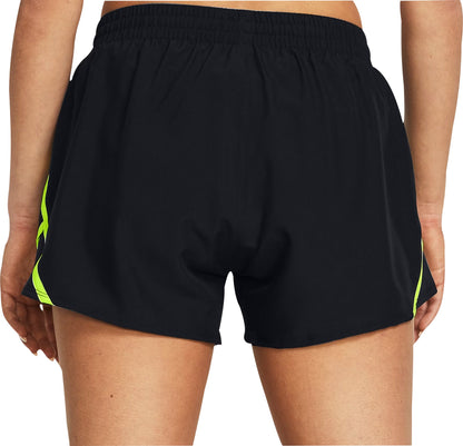 Under Armour Fly By 3 Inch Womens Running Shorts - Black