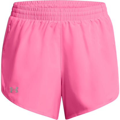 Under Armour Fly By 3 Inch Womens Running Shorts - Pink