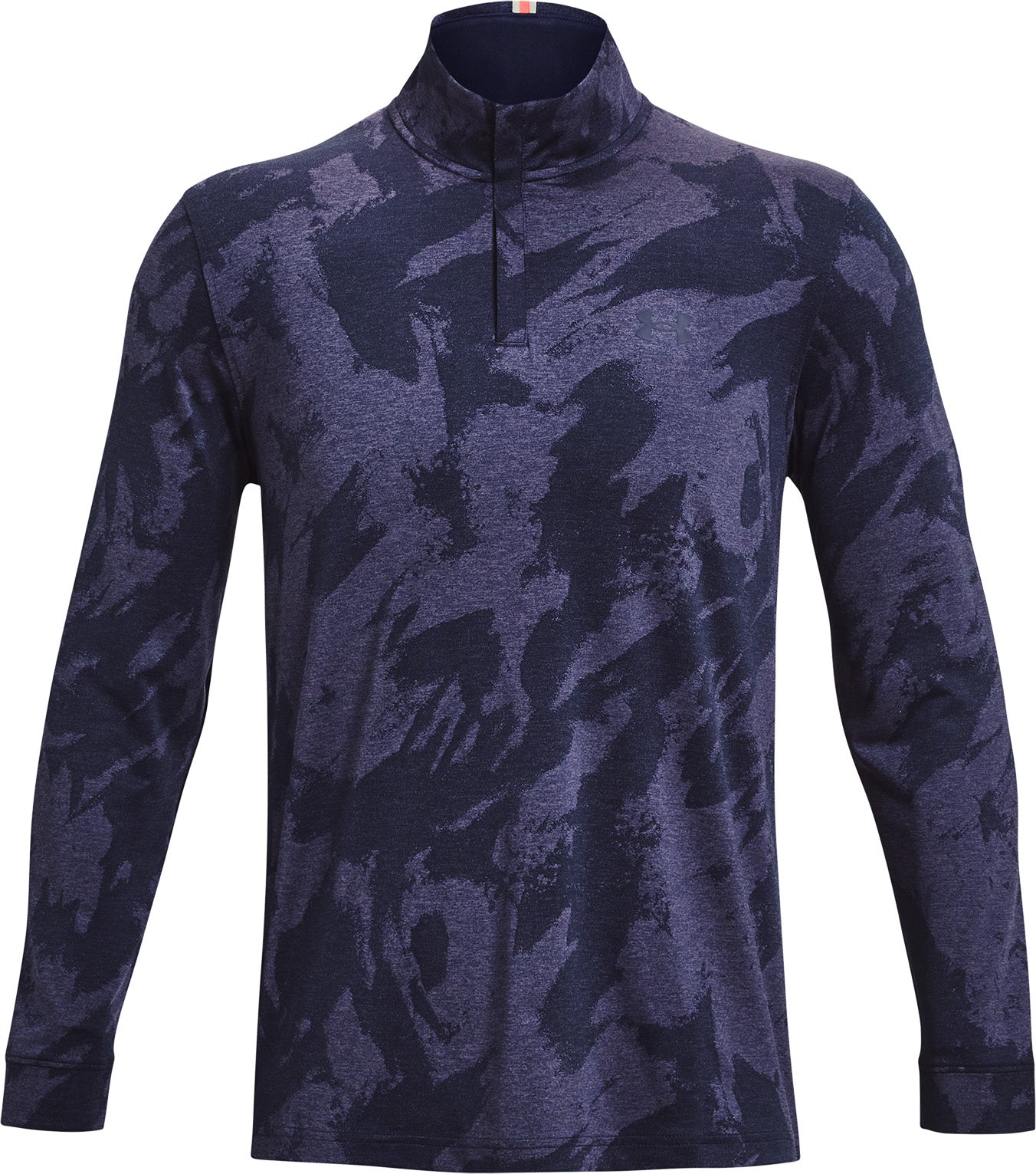 Under Armour Playoff Jacquard Half Zip Long Sleeve Mens Golf Top - Blue