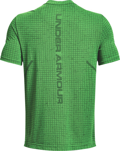 Under Armour Seamless Grid Short Sleeve Mens Training Top - Green