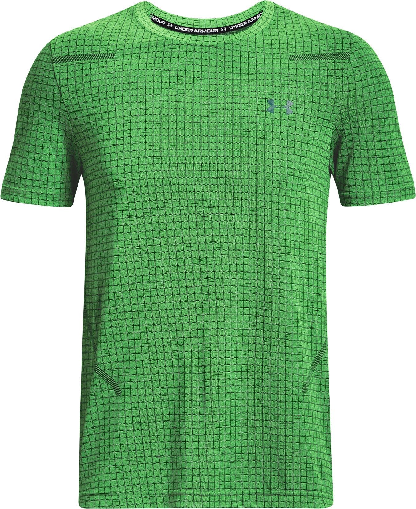 Under Armour Seamless Grid Short Sleeve Mens Training Top - Green