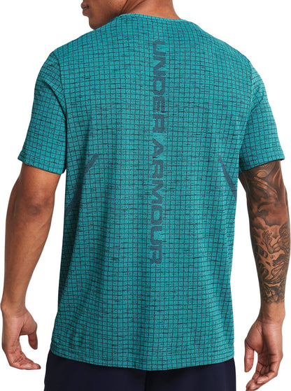 Under Armour Seamless Grid Short Sleeve Mens Training Top - Green