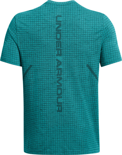 Under Armour Seamless Grid Short Sleeve Mens Training Top - Green