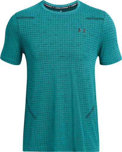 Under Armour Seamless Grid Short Sleeve Mens Training Top - Green