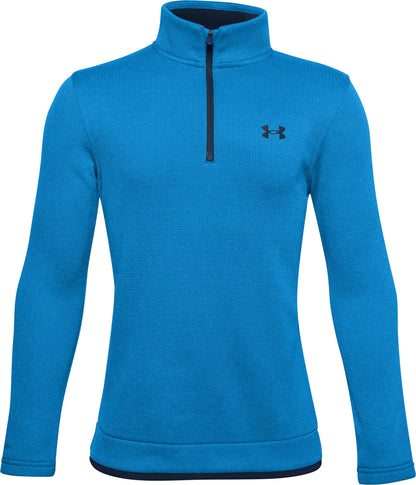 Under Armour SweaterFleece Half Zip Long Sleeve Junior Training Top - Blue