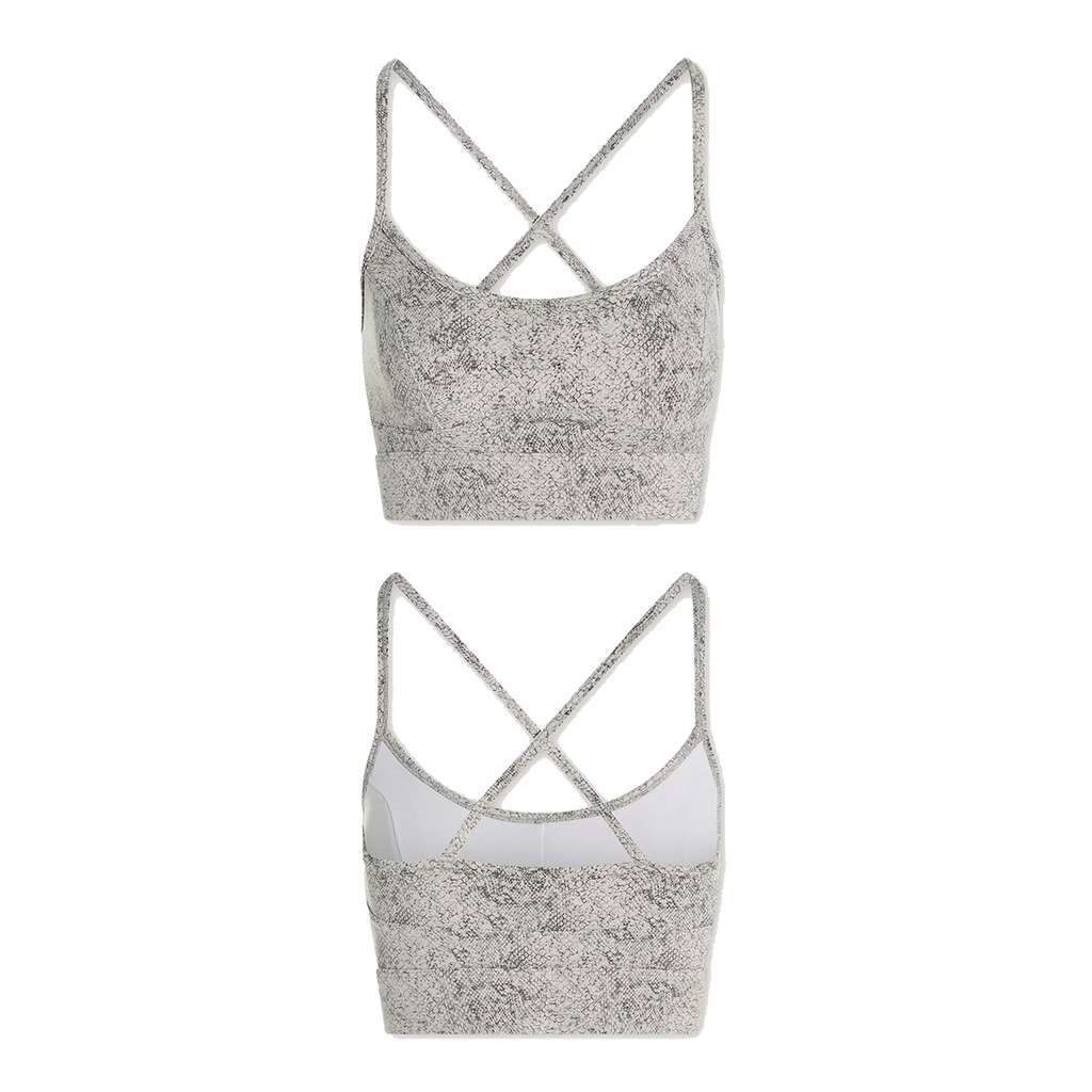 Varley Let's Move Irena — Ivory Textured Snake — Size Large — Top View