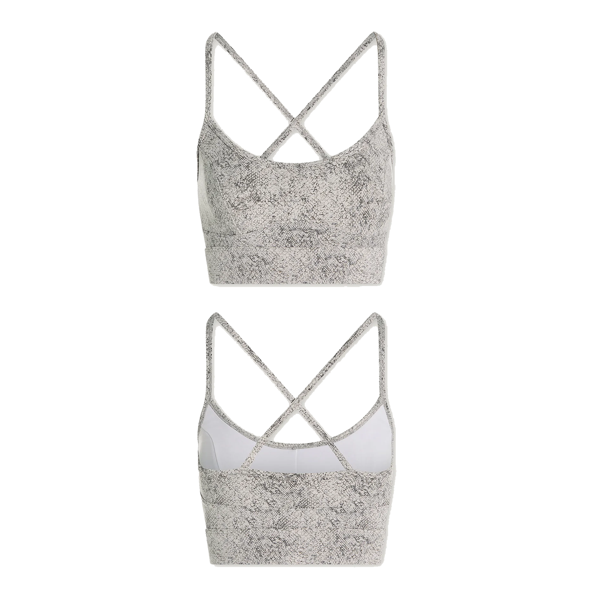 Varley Let's Move Irena — Ivory Textured Snake — Size Large — Top View