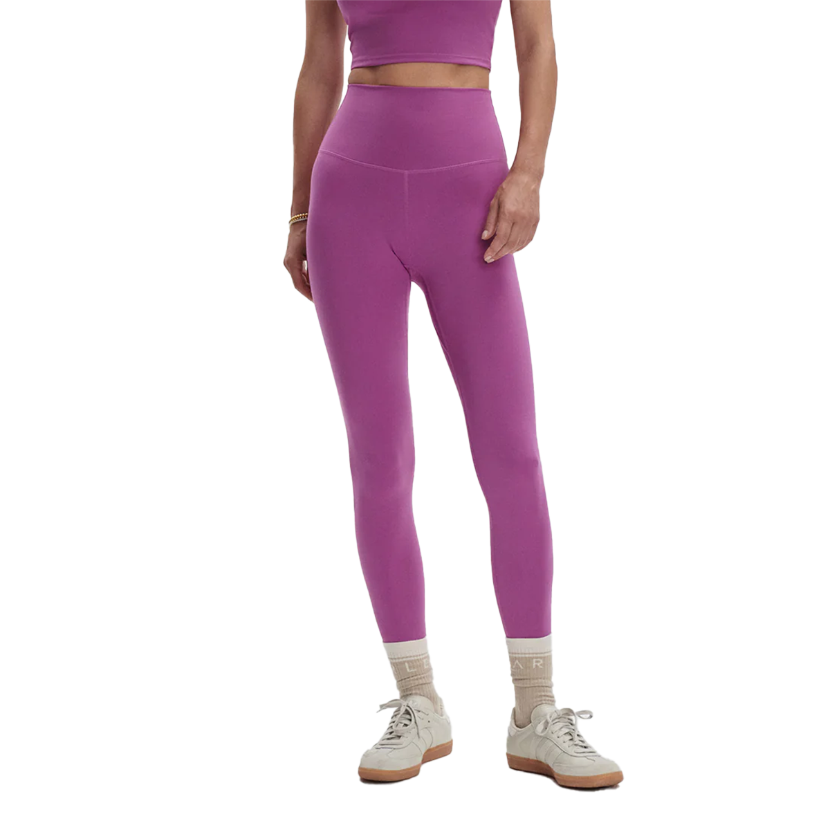 Varley Freesoft Super High 25" Legging — Striking Purple — Size XSmall — Front View