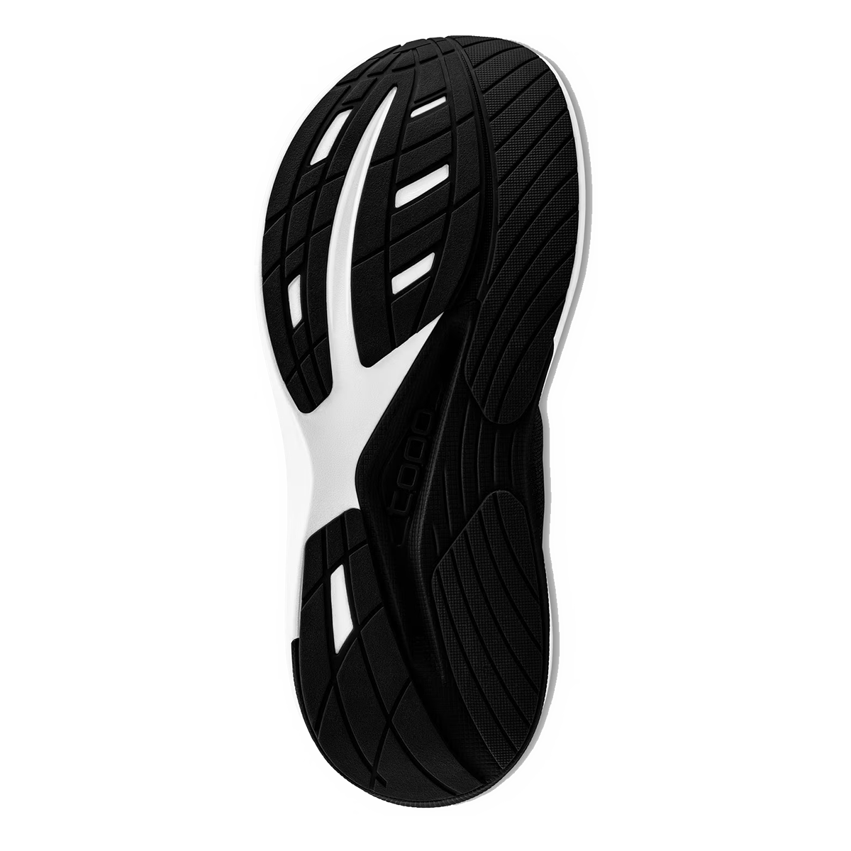 Topo Ultrafly 6 — Black - White — Size B — Width 7.5 — Top View