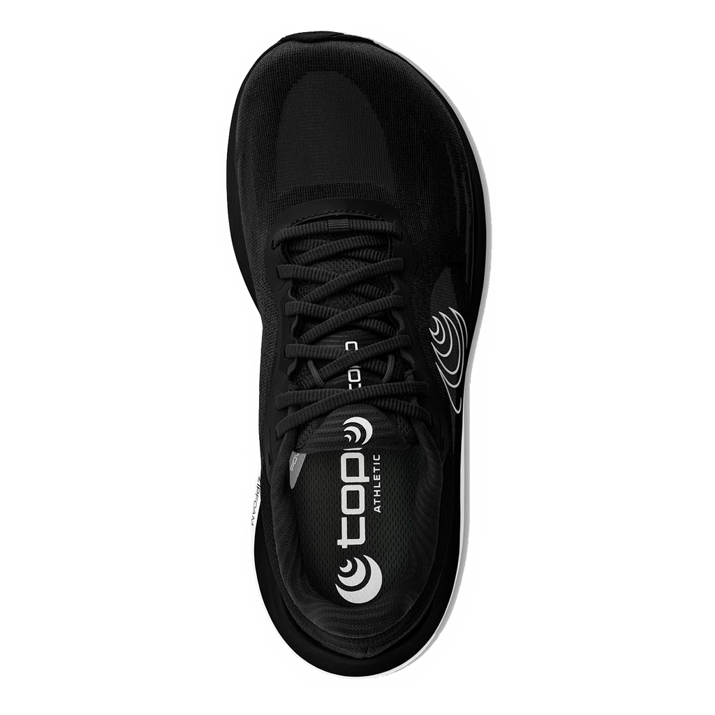 Topo Ultrafly 6 — Black - White — Size B — Width 7.5 — Back View