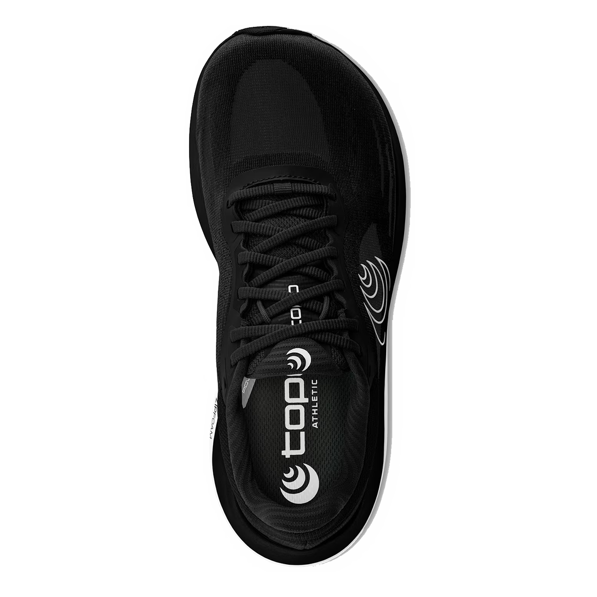 Topo Ultrafly 6 — Black - White — Size B — Width 7.5 — Back View