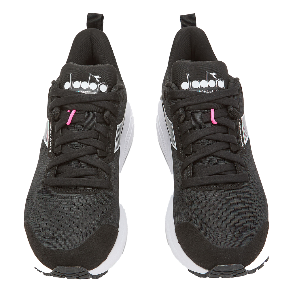 Diadora Mythos Blushield Vigore 2 — Black - White - Pink Fluo — Size B — Width 10 — Alternate View 8