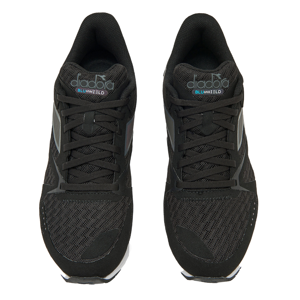 Diadora Mythos Blushield 8 Vortice HIP — Black - White — Size B — Width 10 — Side View