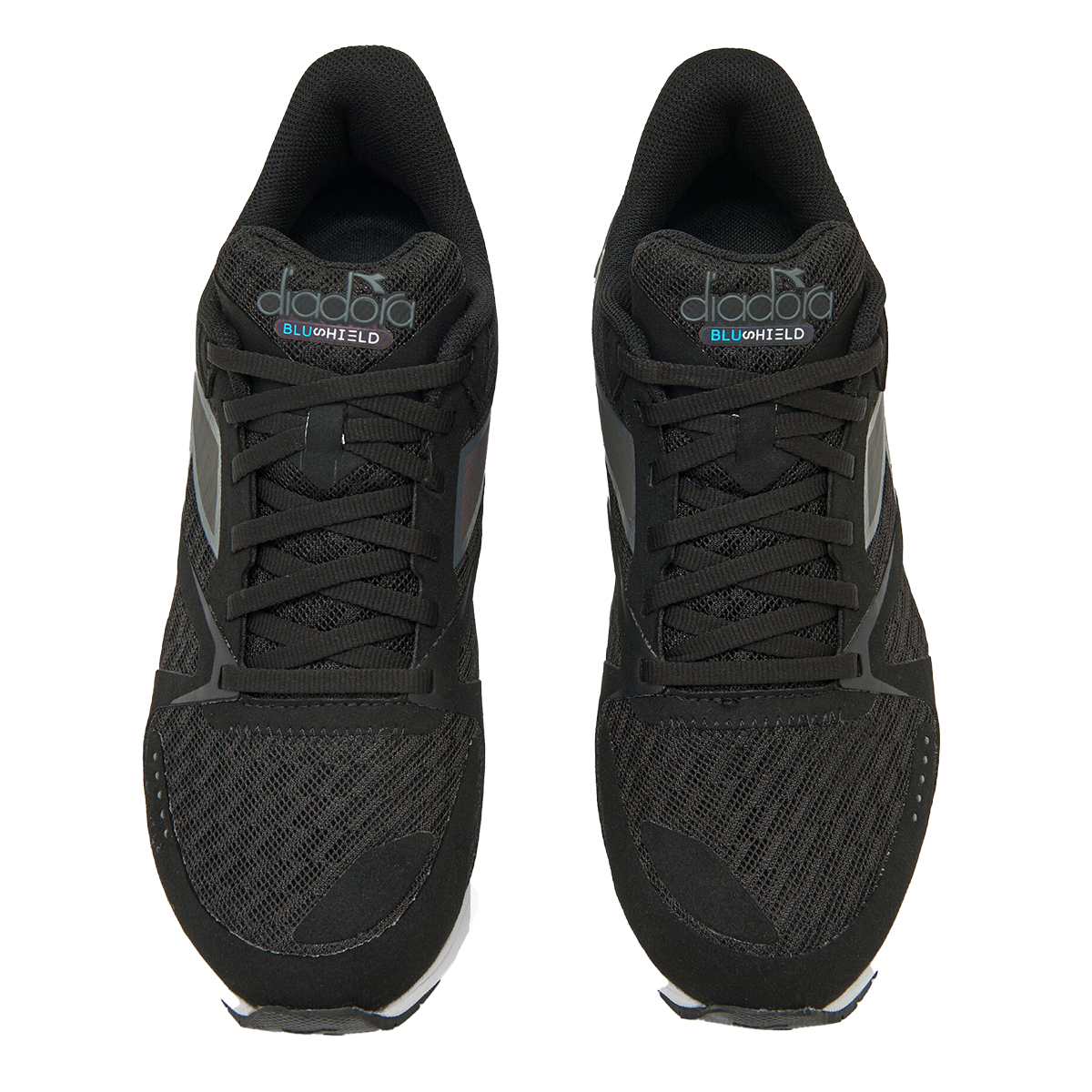 Diadora Mythos Blushield 8 Vortice HIP — Black - White — Size B — Width 10 — Side View