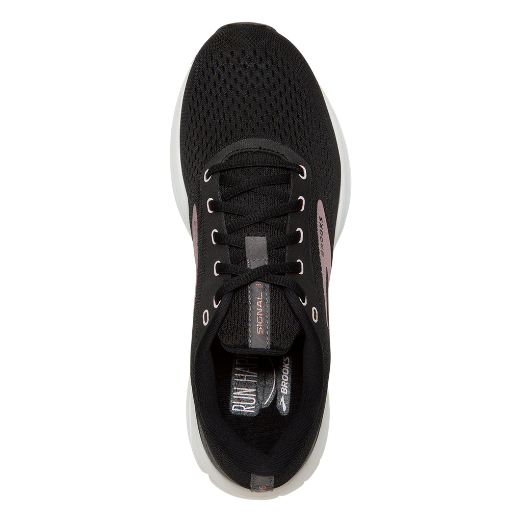 Brooks Signal 3 — Grey - Lavender Blue - Metallic Black — Size B — Width 10.5 — Back View