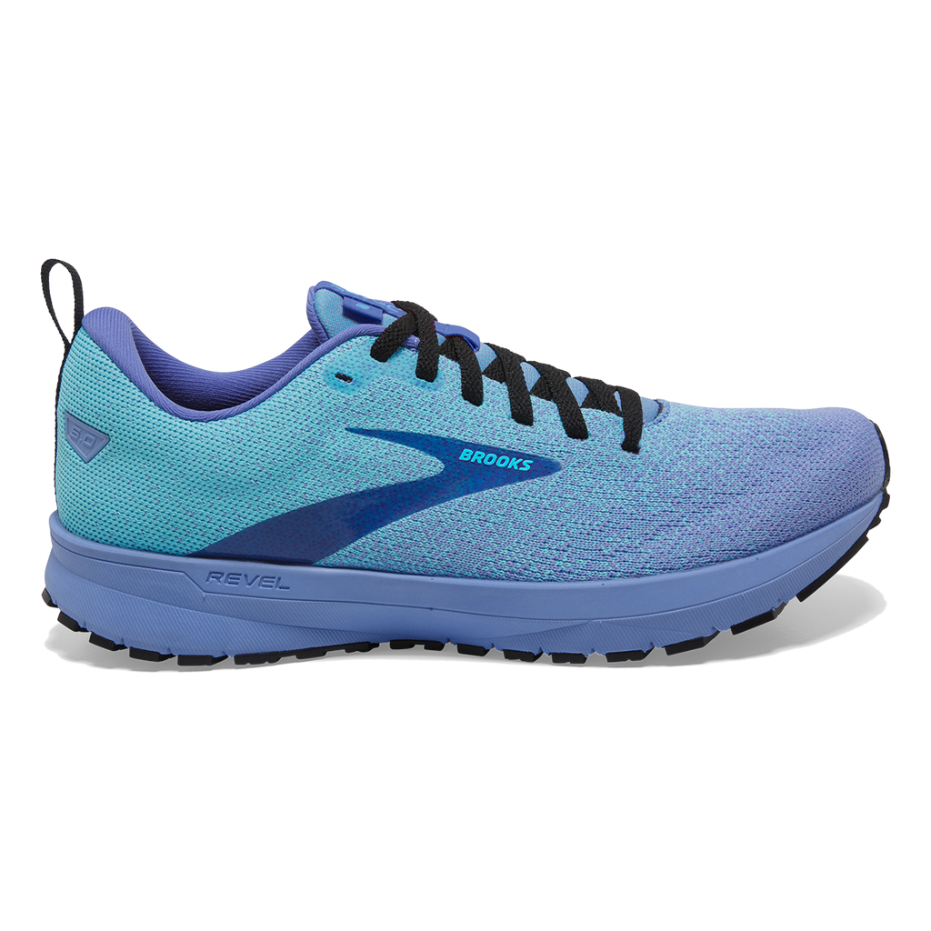 Brooks Revel 5 Metallic — Whisper White - Navy - Copper — Size B — Width 11 — Front View
