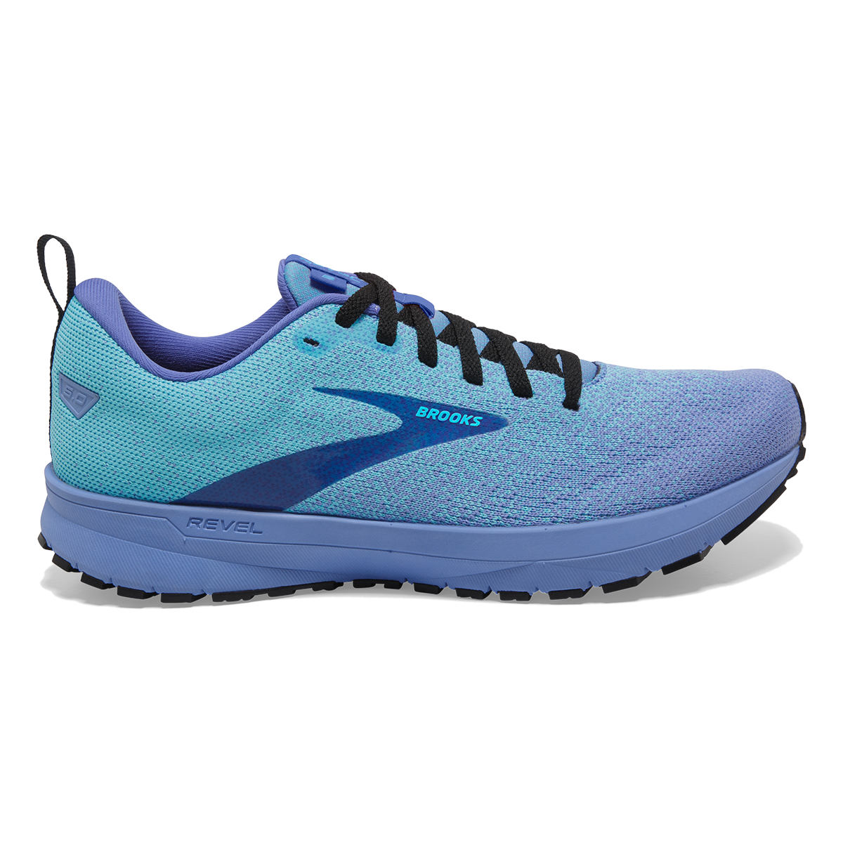 Brooks Revel 5 Metallic — Whisper White - Navy - Copper — Size B — Width 11 — Front View