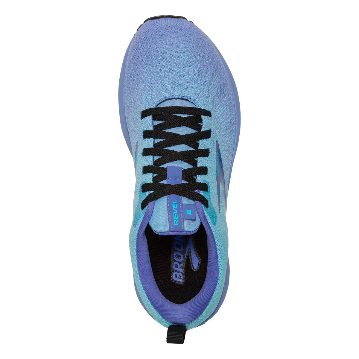 Brooks Revel 5 Metallic — Whisper White - Navy - Copper — Size B — Width 11 — Back View