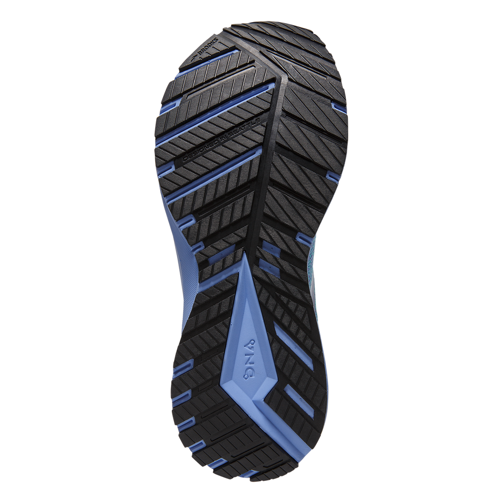 Brooks Revel 5 Metallic — Whisper White - Navy - Copper — Size B — Width 11 — Top View