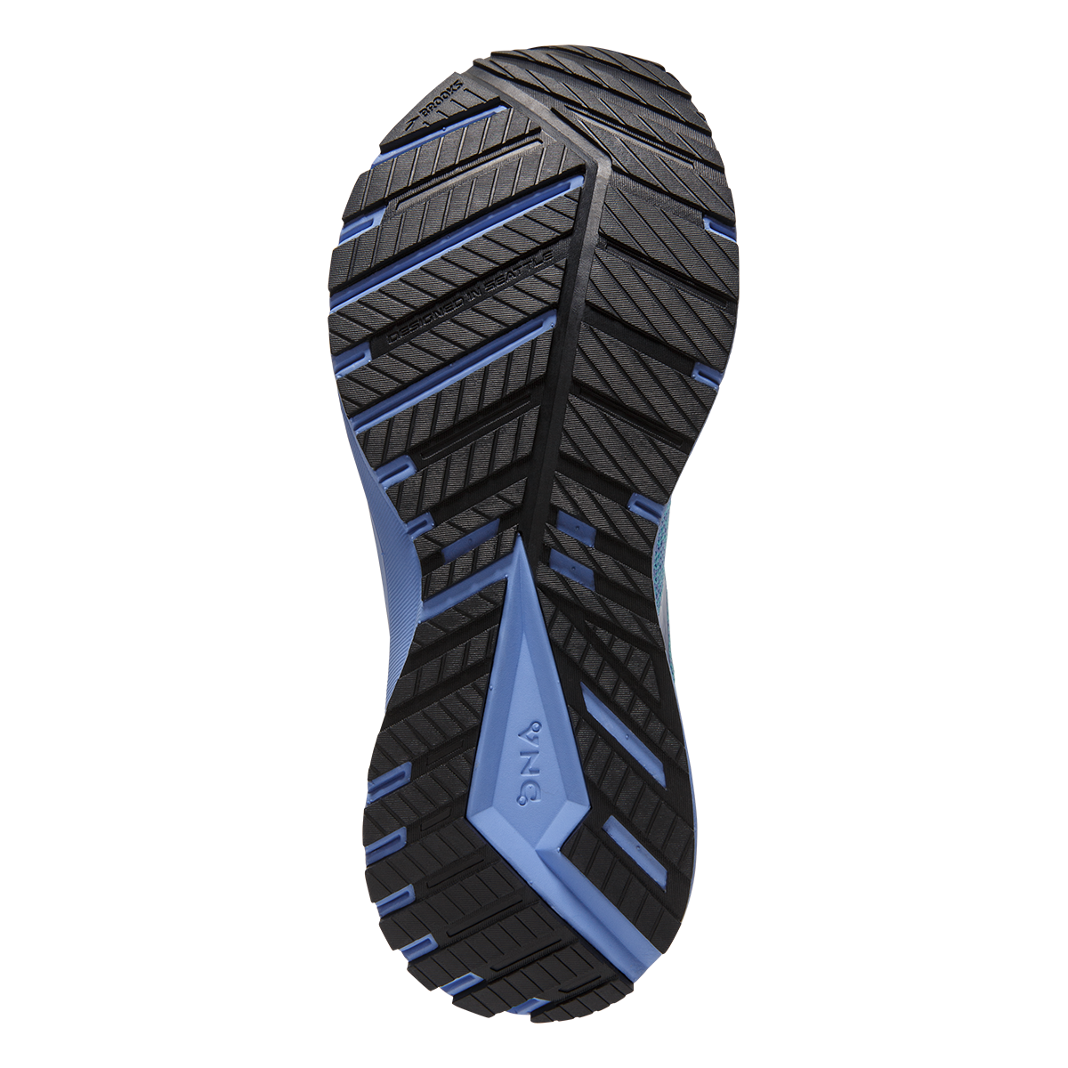 Brooks Revel 5 Metallic — Whisper White - Navy - Copper — Size B — Width 11 — Top View