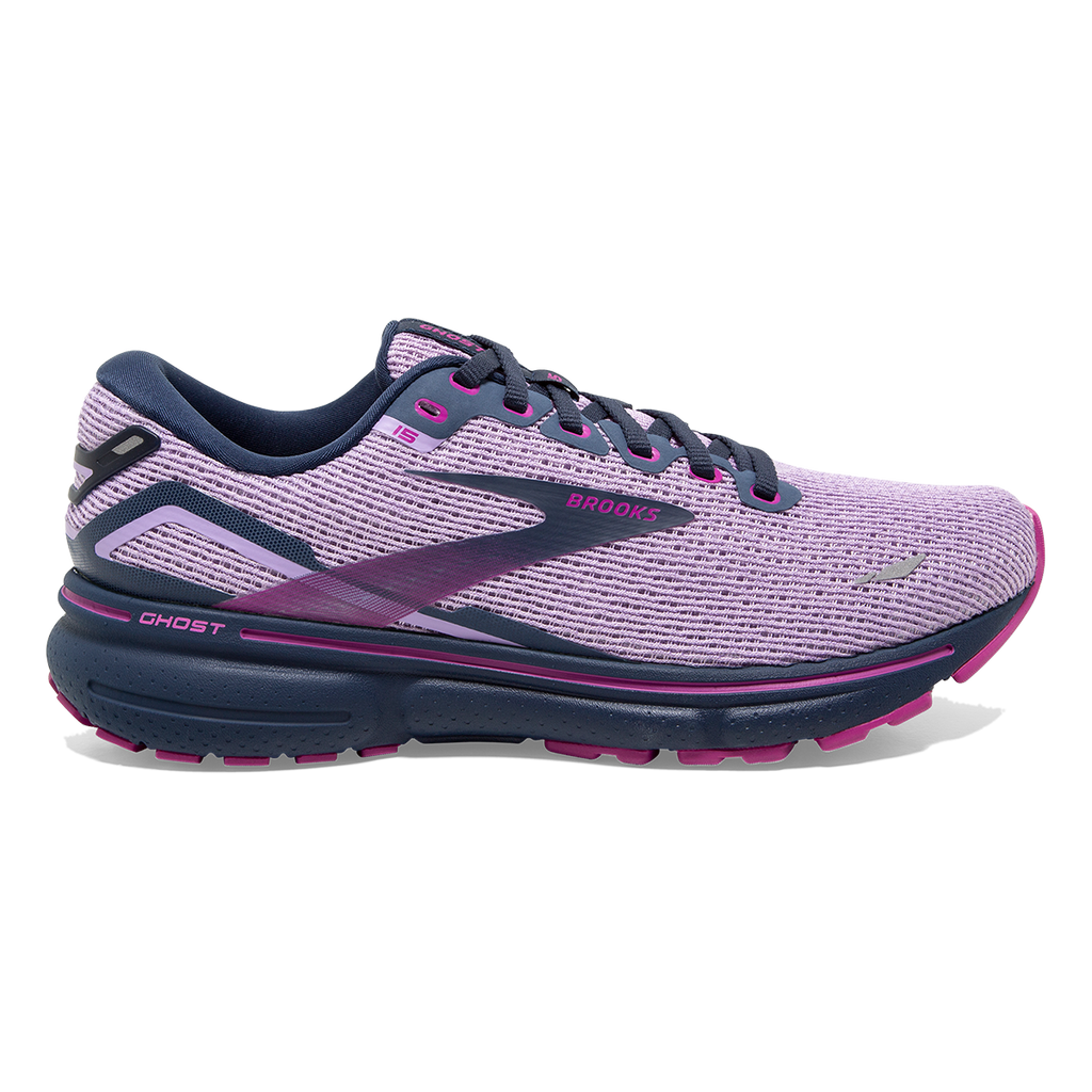 Brooks Ghost 15 North America — Rhapsody - Dress Blue - Viola — Size B — Width 6.5 — Front View