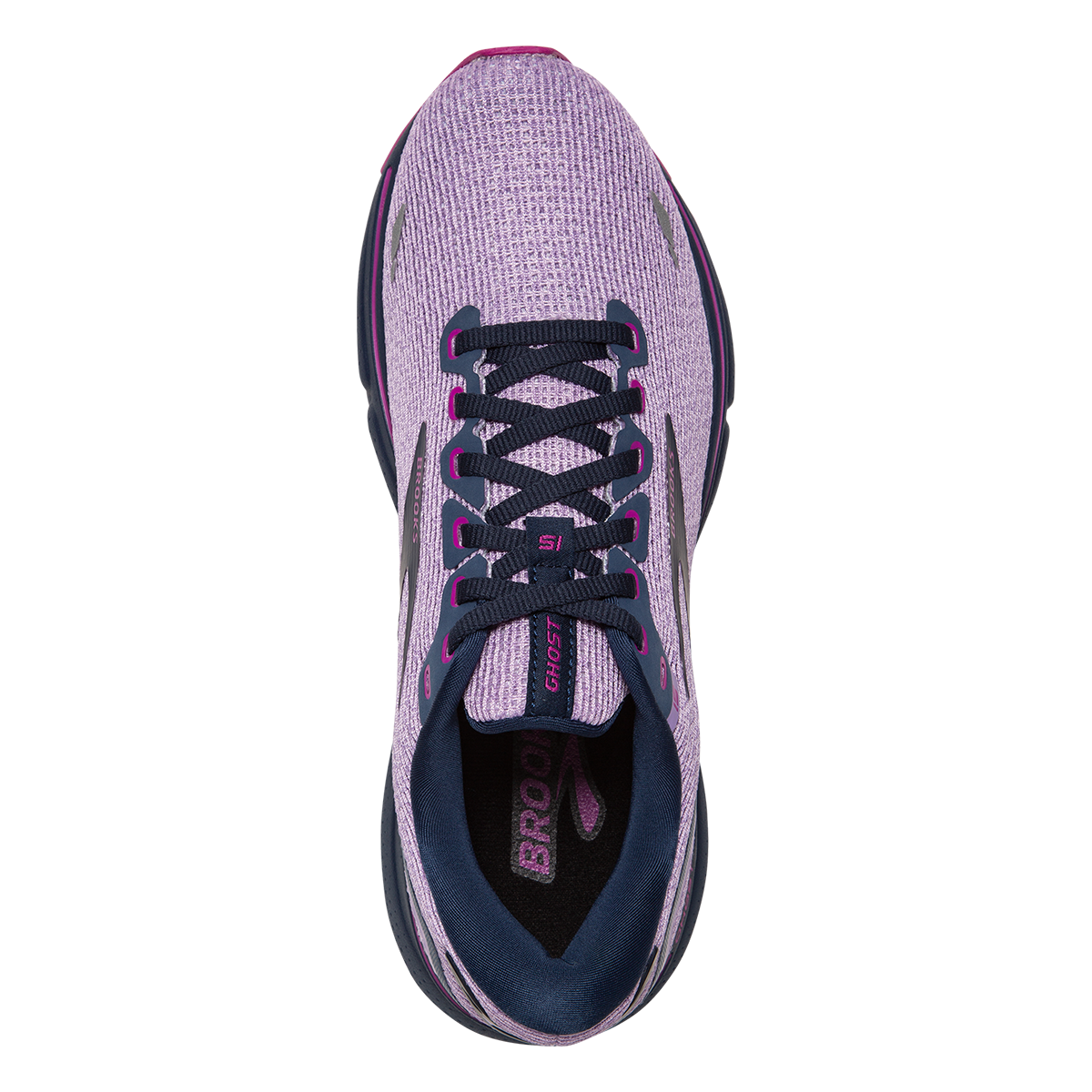 Brooks Ghost 15 North America — Rhapsody - Dress Blue - Viola — Size B — Width 6.5 — Back View