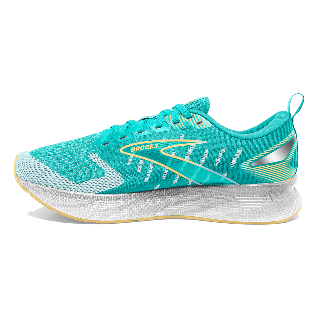Brooks Levitate 6 — Black - Blackened Pearl - White — Size B — Width 7.5 — Side View
