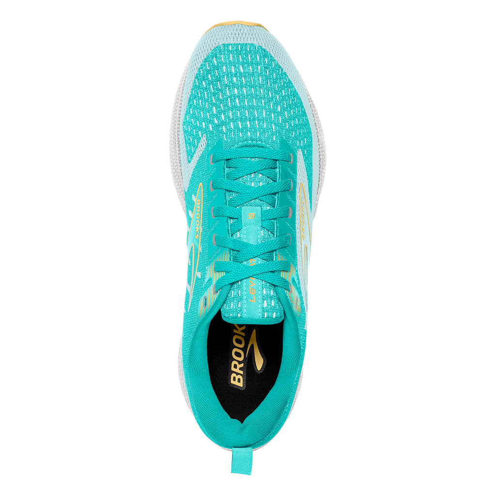Brooks Levitate 6 — Black - Blackened Pearl - White — Size B — Width 7.5 — Back View