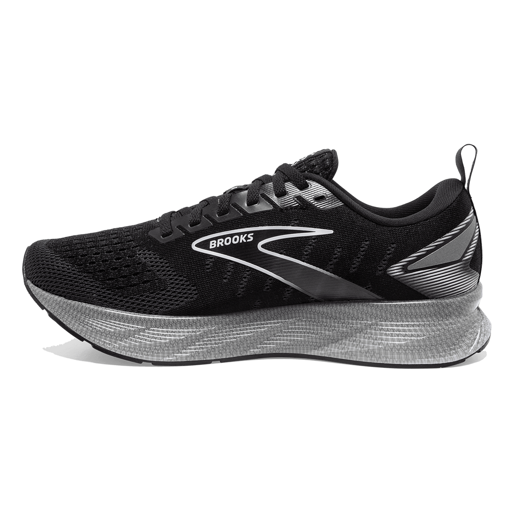Brooks Levitate 6 — Black - Blackened Pearl - White — Size B — Width 7.5 — Lifestyle View