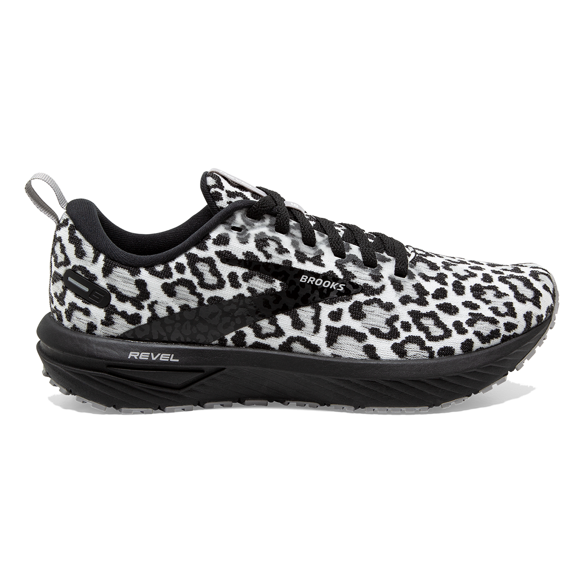 Brooks Revel 6 Run Wild — Black - Alloy - White — Size B — Width 8 — Front View