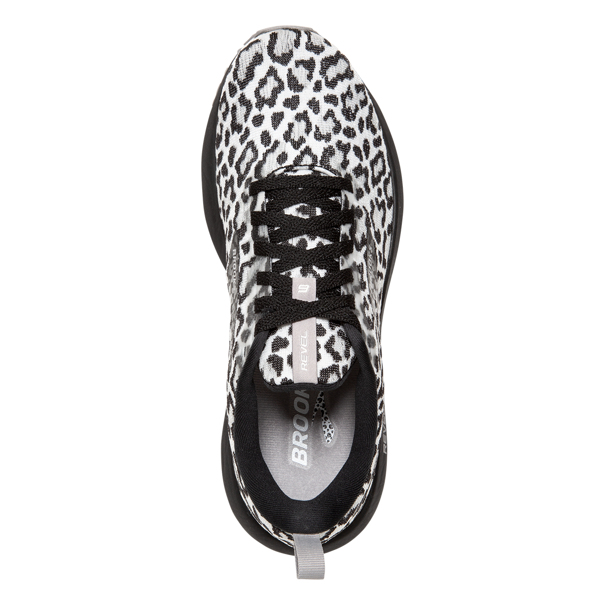 Brooks Revel 6 Run Wild — Black - Alloy - White — Size B — Width 8 — Back View