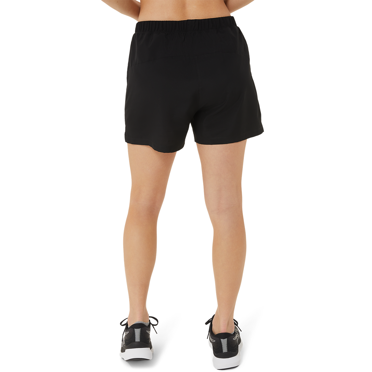 Asics Ready-Set 3" Short — Performance Black - Clear Blue — Size Medium — Back View