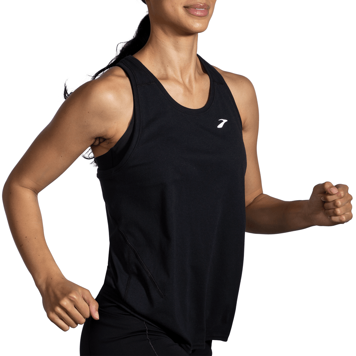 Brooks Distance 2.0 Tank — Black — Size Small — Side View