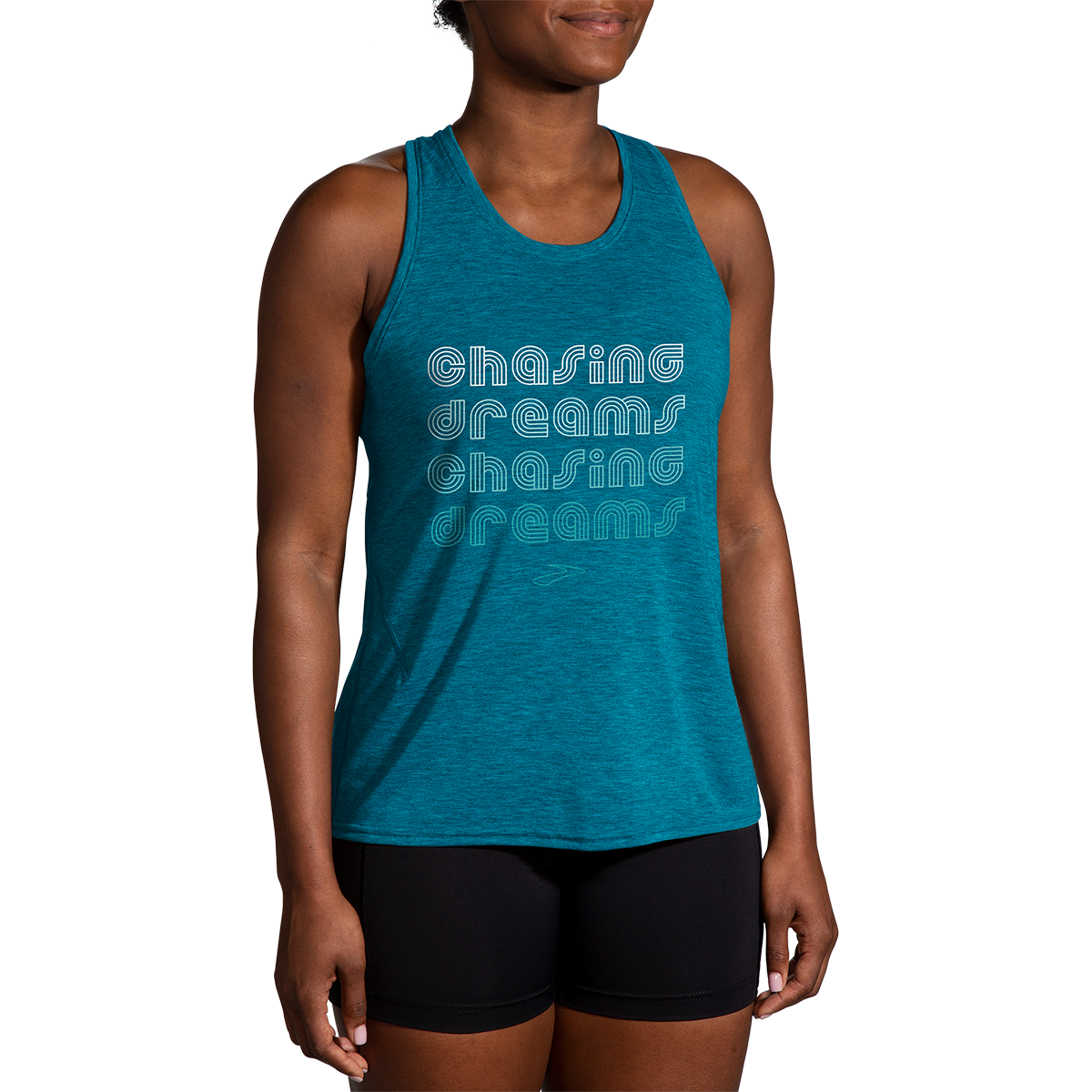 Brooks Distance 2.0 Tank — Black — Size Small — Top View