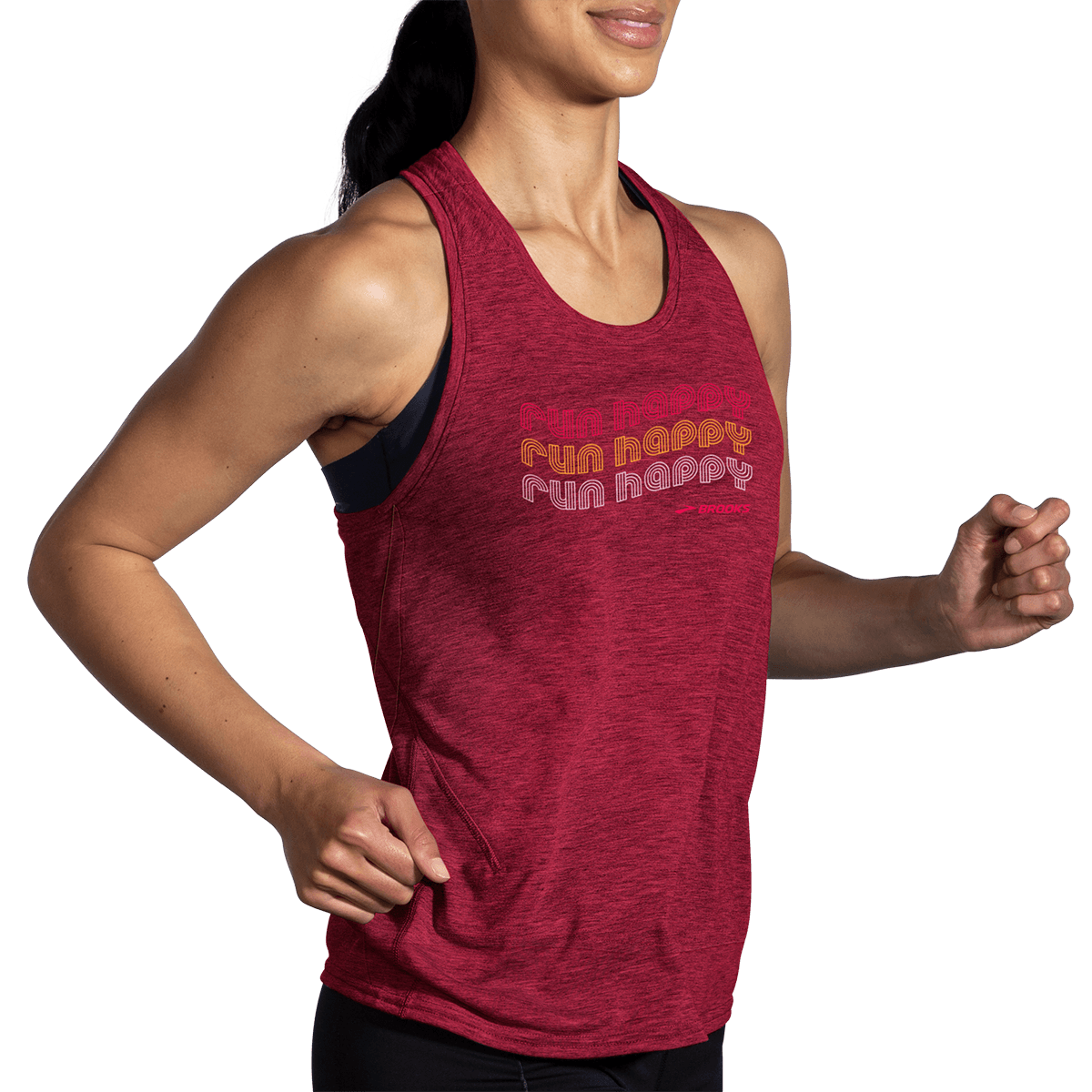 Brooks Distance 2.0 Tank — Black — Size Small — Alternate View 9