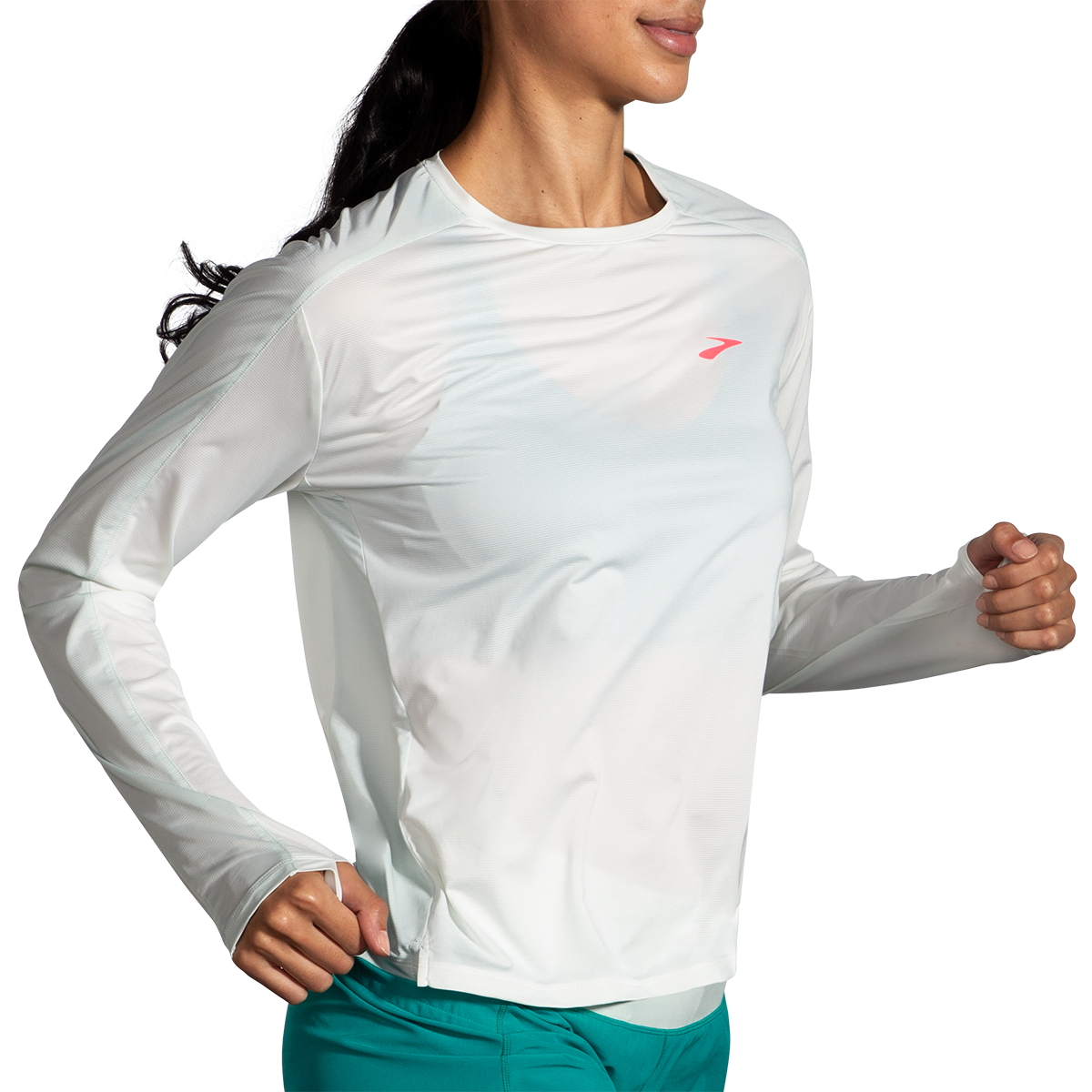 Brooks Sprint Free 2.0 Longsleeve — Sand - Sundial — Size Small — Front View