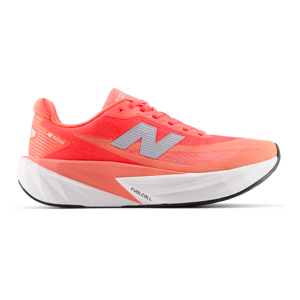 New Balance FuelCell Rebel v5 — Urgent Red — Size B — Width 6 — Front View
