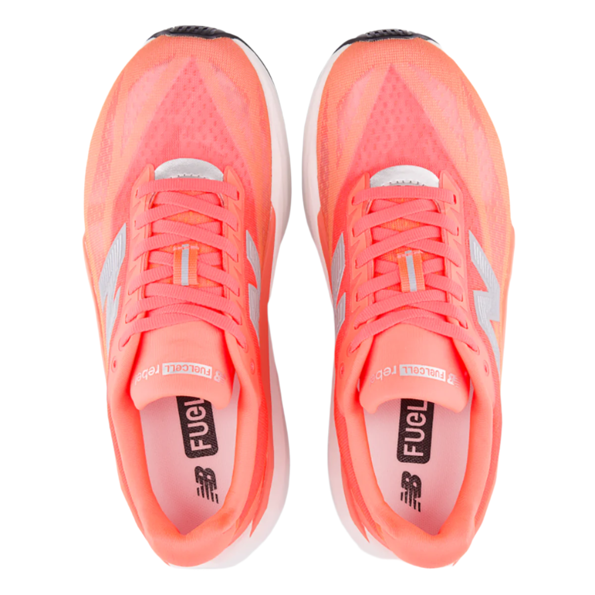 New Balance FuelCell Rebel v5 — Urgent Red — Size B — Width 6 — Lifestyle View