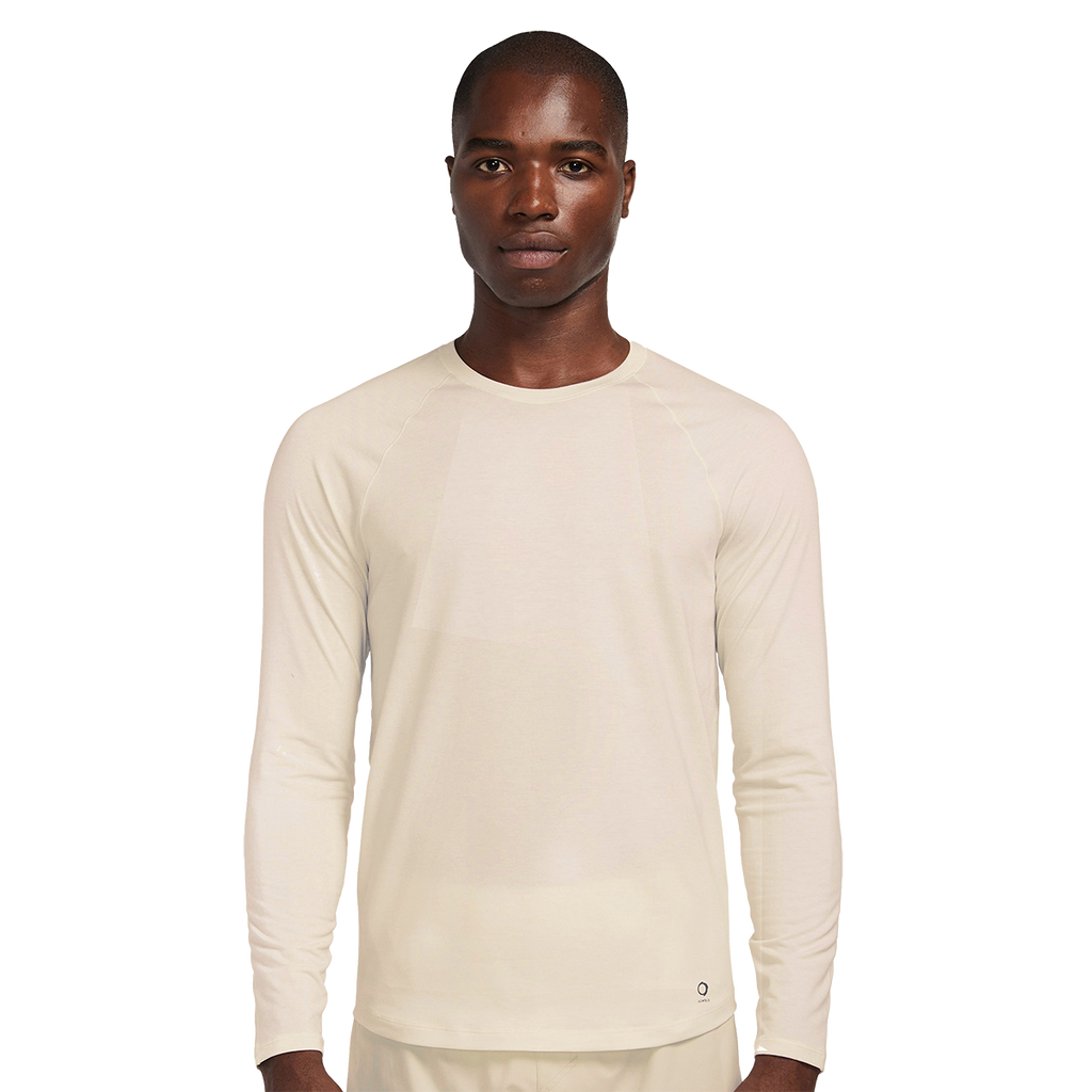 Alwrld ALRN Raglan Long Sleeve Tee — White Sand — Size Small — Front View