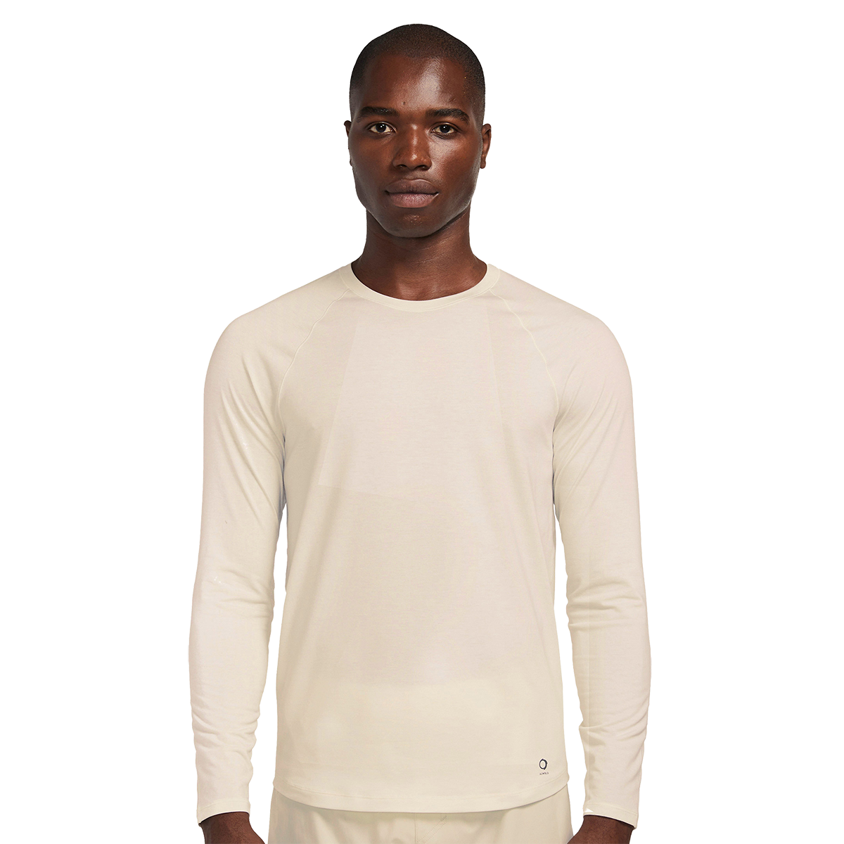 Alwrld ALRN Raglan Long Sleeve Tee — White Sand — Size Small — Front View