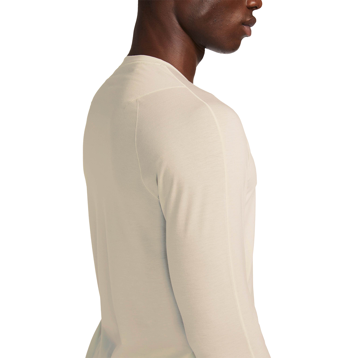 Alwrld ALRN Raglan Long Sleeve Tee — White Sand — Size Small — Top View