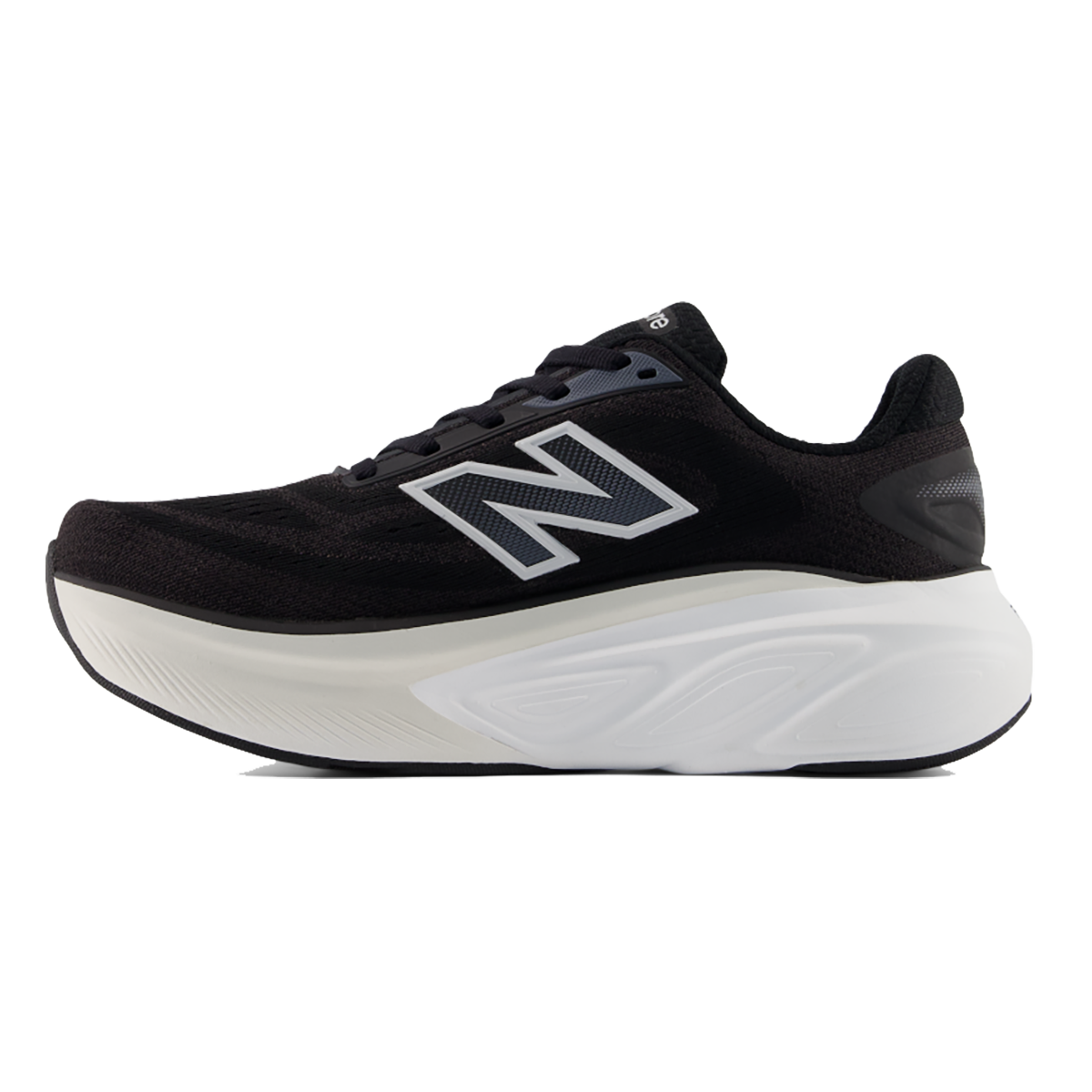New Balance Fresh Foam X More V6 — Black — Size B — Width 6 — Side View